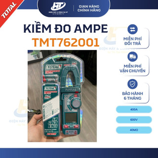 Ampe Kìm Đo Dòng AC Kỹ Thuật Số TOTAL TMT762001 – True RMS 400A, Đo Chính Xác, Chính Hãng