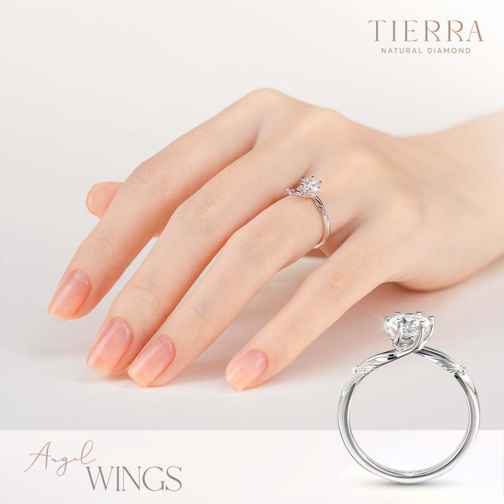 [CHAT TRƯỚC KHI ĐẶT] Nhẫn cầu hôn Angel Wings NCH1423 Vàng 14K/ 18K Thiết Kế Thanh Lịch Cho Nàng, Nhẫn Hẹn Ước