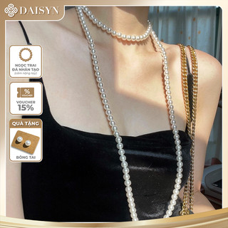 [ DAISYN ] N828 dây chuyền hạt ngọc trai nhân tạo áo dài 8mm Phụ kiện trang sức ngọc nhân tạo đá chuỗi ngọc nhân tạo đá