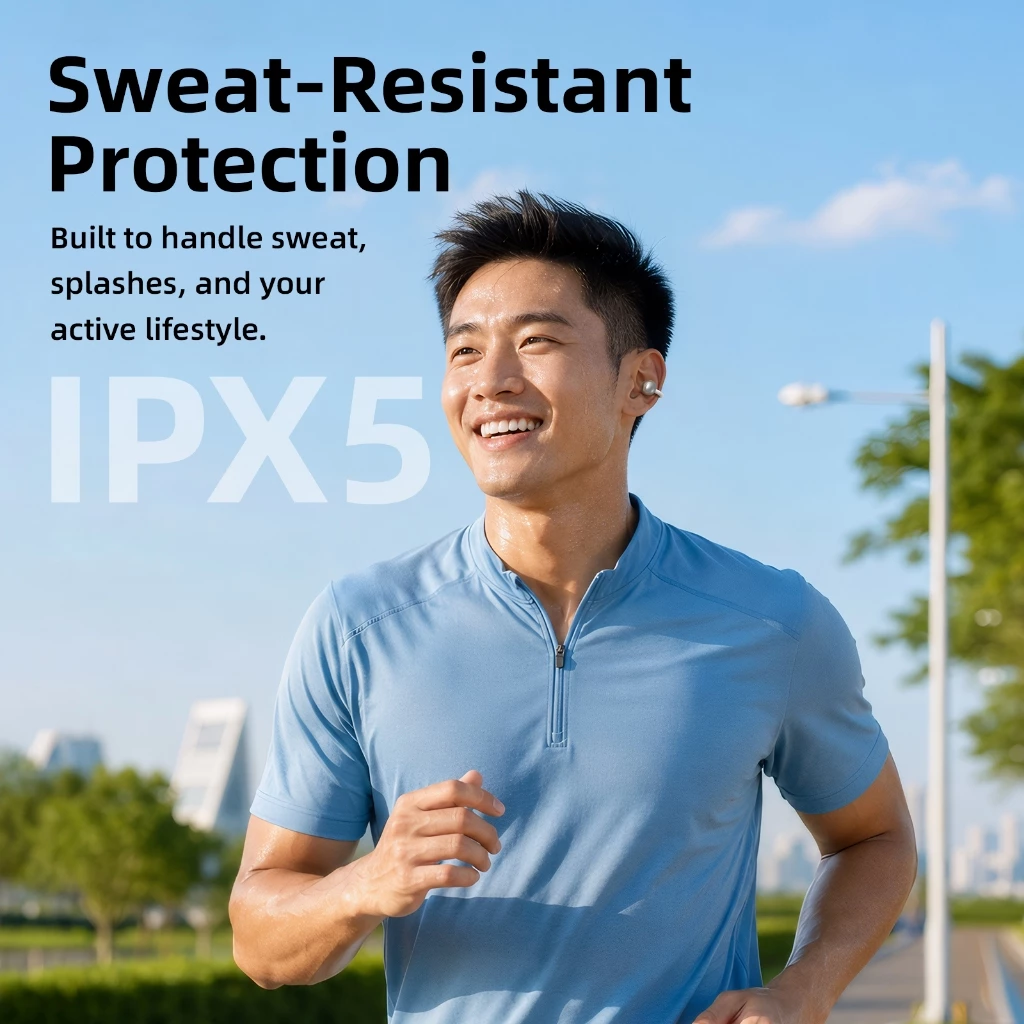 Tai Nghe Bluetooth 5.3 Dạng Kẹp GOOJODOQ Không Đau Tai, Nghe Được Âm Thanh Xung Quanh, Pin 6 Giờ
