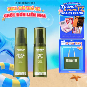 Xịt Khóa Nền Cố Định Trang Điểm Thuần Chay Cho Da Nhạy Cảm Glamrr Q Vegan Super Makeup Fixer 130ml