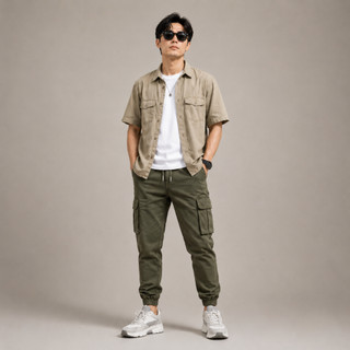 Quần Dài Jogger Kaki túi hộp Nam Premium MISFIT Form Chuẩn, Co Giãn, Thoải Mái Cả Ngày