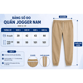 Quần Dài Jogger Kaki túi hộp Nam Premium MISFIT Form Chuẩn, Co Giãn, Thoải Mái Cả Ngày