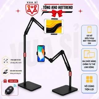 Giá Đỡ Điện Thoại Máy Tính Bảng VUASI S99 Chân Đế Kim Loại Chắc Chắn Cao 1.75m Gập Gọn, Kèm Remote