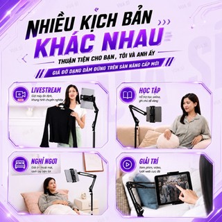 Giá Đỡ Điện Thoại Máy Tính Bảng VUASI S99 Chân Đế Kim Loại Chắc Chắn Cao 1.75m Gập Gọn, Kèm Remote