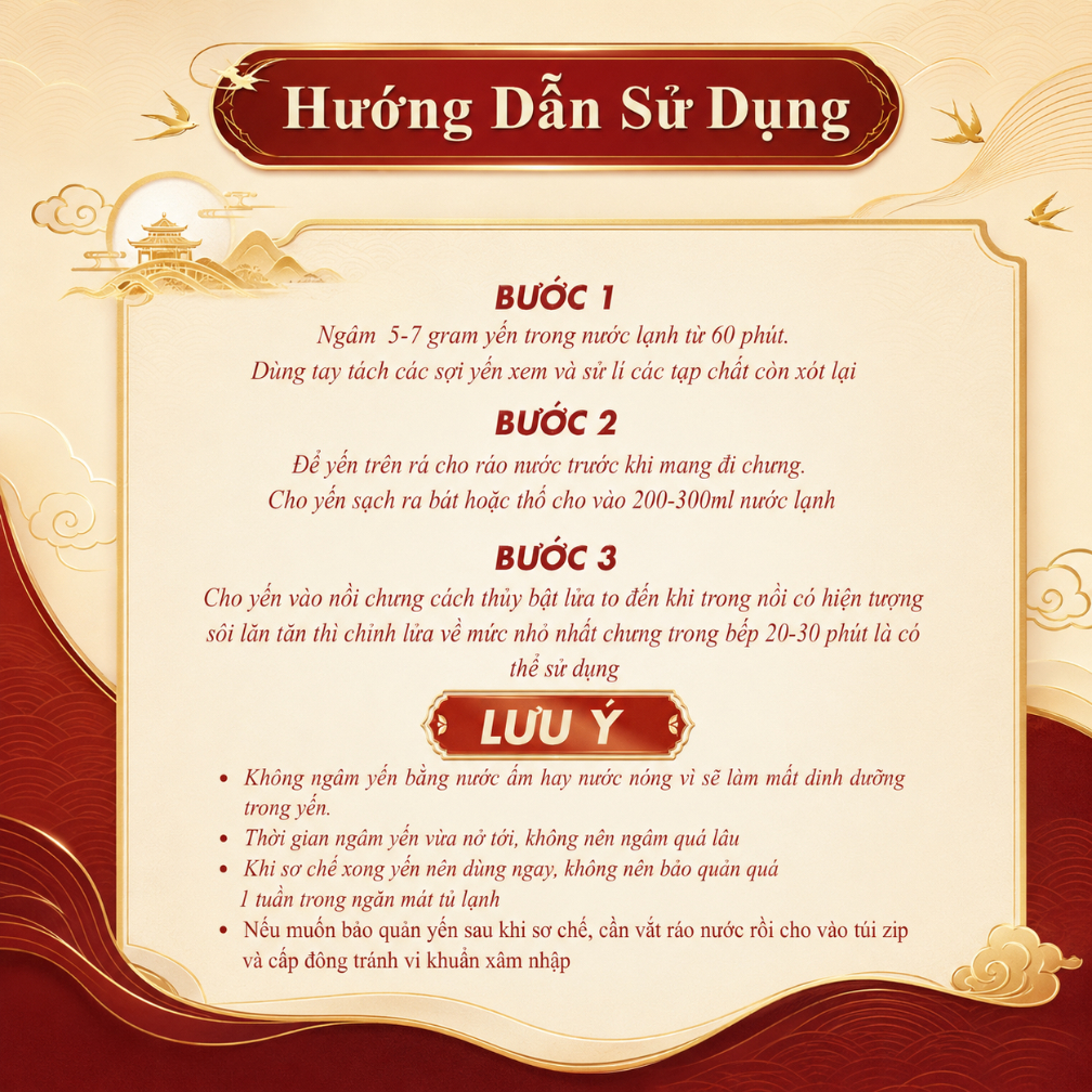 Yến Vụn Tinh Chế Yến Sào Thủ Đức  - Tổ Yến Sào Nguyên Chất 100% Không Đường Tạp Chất - TYSCSL