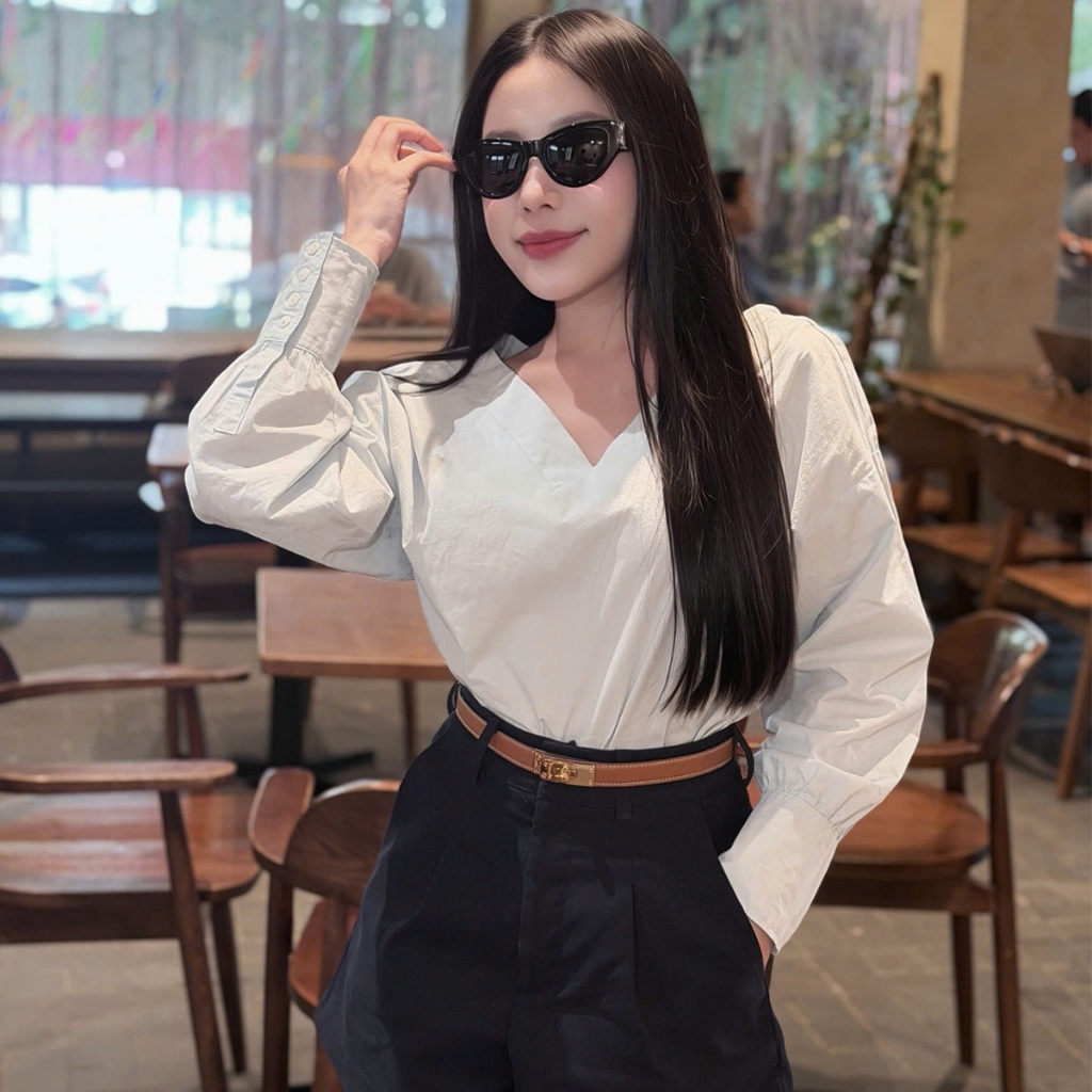 Quần Short Nữ Trắng Cạp Cao Dáng A Form Đẹp Tôn Dáng Thanh Lịch | BASIC BABE