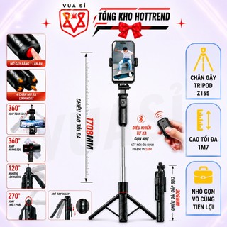Gậy Chụp Ảnh Cầm Tay Z165-Gậy Chụp Ảnh 3 Chân Điều Khiển Từ Xa Kết Nối Bluetooth, Tặng Kèm Remote