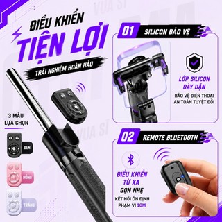 Gậy Chụp Ảnh Cầm Tay Z165-Gậy Chụp Ảnh 3 Chân Điều Khiển Từ Xa Kết Nối Bluetooth, Tặng Kèm Remote