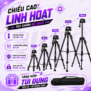 Chân Máy Ảnh, Điện Thoại Đa Năng Cao Cấp VUASI Yunteng 669 Chính Hãng Kèm REMOTE Kết Nối Bluetooth