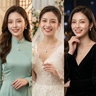 [ DAISYN ] N571 Choker , dây chuyền mang áo dài , dây chuyền cưới hạt Ngọc hạt trai 2 sợi sang trọng cho nữ