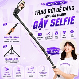 Chân Gậy Selfie Cao Cấp VUASI SG10 Giá Đỡ Điện Thoại , Chân Đèn Đa Năng Xoay 360° Kèm Túi Đựng