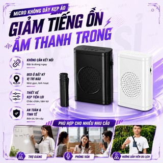 MIC TRỢ GIẢNG VUASI MIC THU ÂM KHÔNG DÂY CÀI ÁO KÈM LOA CÓ BLUETOOTH DẠY HỌC T57 THIẾT KẾ NHỎ GỌN