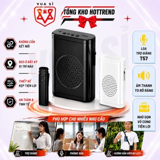 MIC TRỢ GIẢNG VUASI MIC THU ÂM KHÔNG DÂY CÀI ÁO KÈM LOA CÓ BLUETOOTH DẠY HỌC T57 THIẾT KẾ NHỎ GỌN
