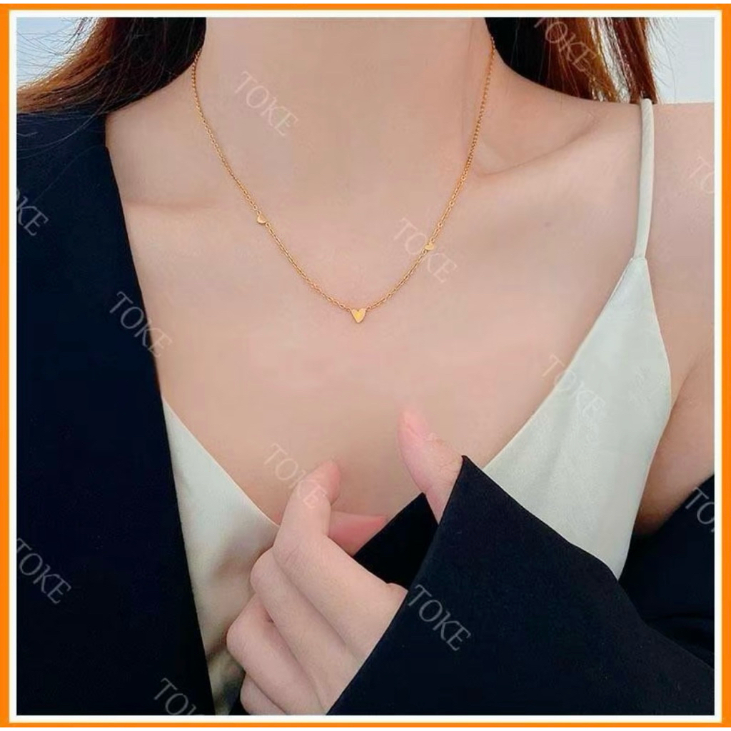 [Ko Đen Gỉ]Dây Chuyền TiTan Ko Đen Gỉ Mặt Tim Sợi Mỏng - Phụ Kiện Thời Trang