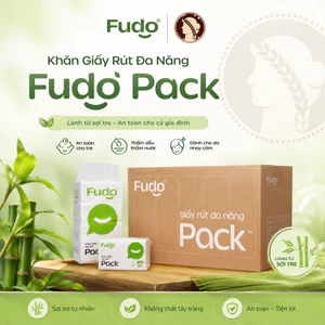 Khăn Giấy Rút Để Bàn từ Bột Tre Tự Nhiên FUDO BAMBOO TissuePack