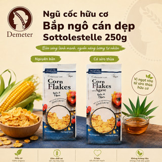 Ngũ cốc hữu cơ bắp ngô cán dẹp Sottolestelle 250g Corn Flakes