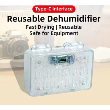 🍀Máy Hút Ẩm Mini WD-C01 Type-C Tái Sử Dụng - Hộp Hút Ẩm Silica Gel Cho Máy Ảnh, Ống Kính, Tủ Chống Ẩm, Tủ Quần Áo..