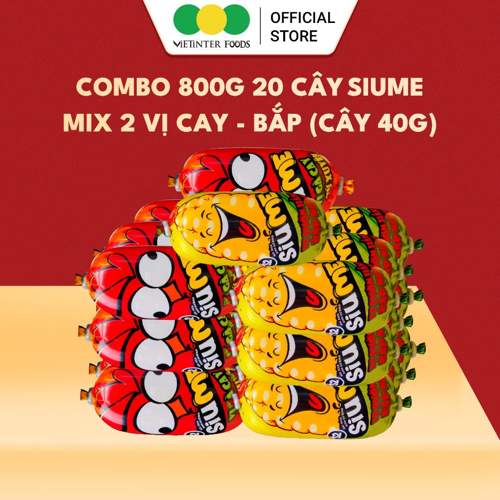 Combo 20 Cây Xúc Xích Siume Vietinter Foods (Cây 40g)