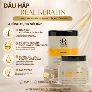 [ Chính Hãng ] Dầu Hấp REAL KERATIN Dưỡng Ẩm & Phục Hồi Bổ Sung Keratin Tái Cấu Trúc Tóc 500ml/hủ