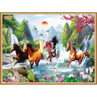 Tranh Mã Đáo Thành Công Dán Phòng Khách, Phòng Làm Việc, Phòng Ngủ Cao Cấp