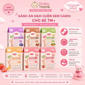 Bebest | Bánh ăn dặm cuộn kem canxi cho bé 7m+ (Hàn Quốc)