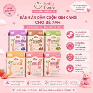 Bebest | Bánh ăn dặm cuộn kem canxi cho bé 7m+ (Hàn Quốc)
