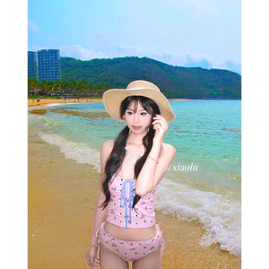 Đồ Bơi Bikini Nữ Cúp Ngực Bèo Nhún Có Mút Ngực Tôn Dáng Phong Cách Ngọt Ngào Đi Biển Du Lịch