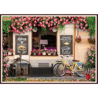 Tranh dán tường trang trí Quán Cafe, Trà Sữa, Trang Trí Cửa Hàng 3D