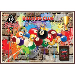 Tranh dán tường Bida, Billiards, Bi-a Vải Lụa Kim Sa tặng keo + dụng cụ dán