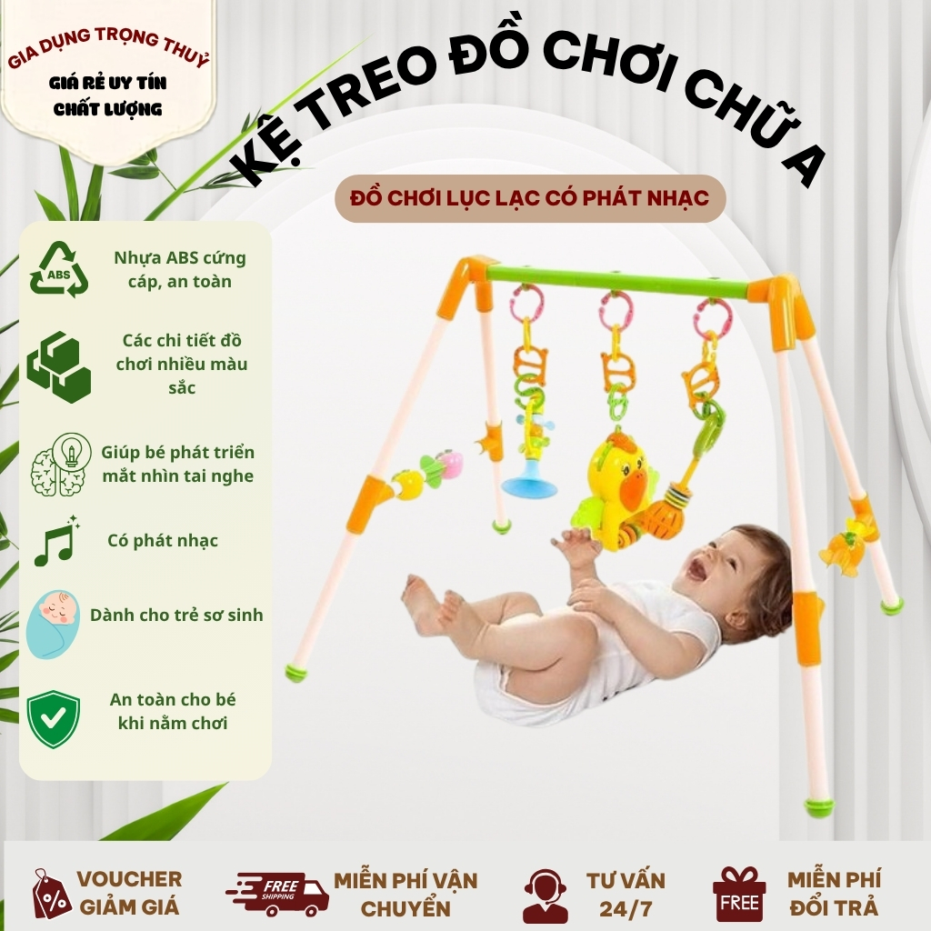 Kệ chữ A con vẹt cho bé nằm chơi