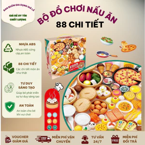 Bộ đồ chơi nấu ăn 88 chi tiết bằng nhựa cao cấp cho bé phát triển tư duy sáng tạo