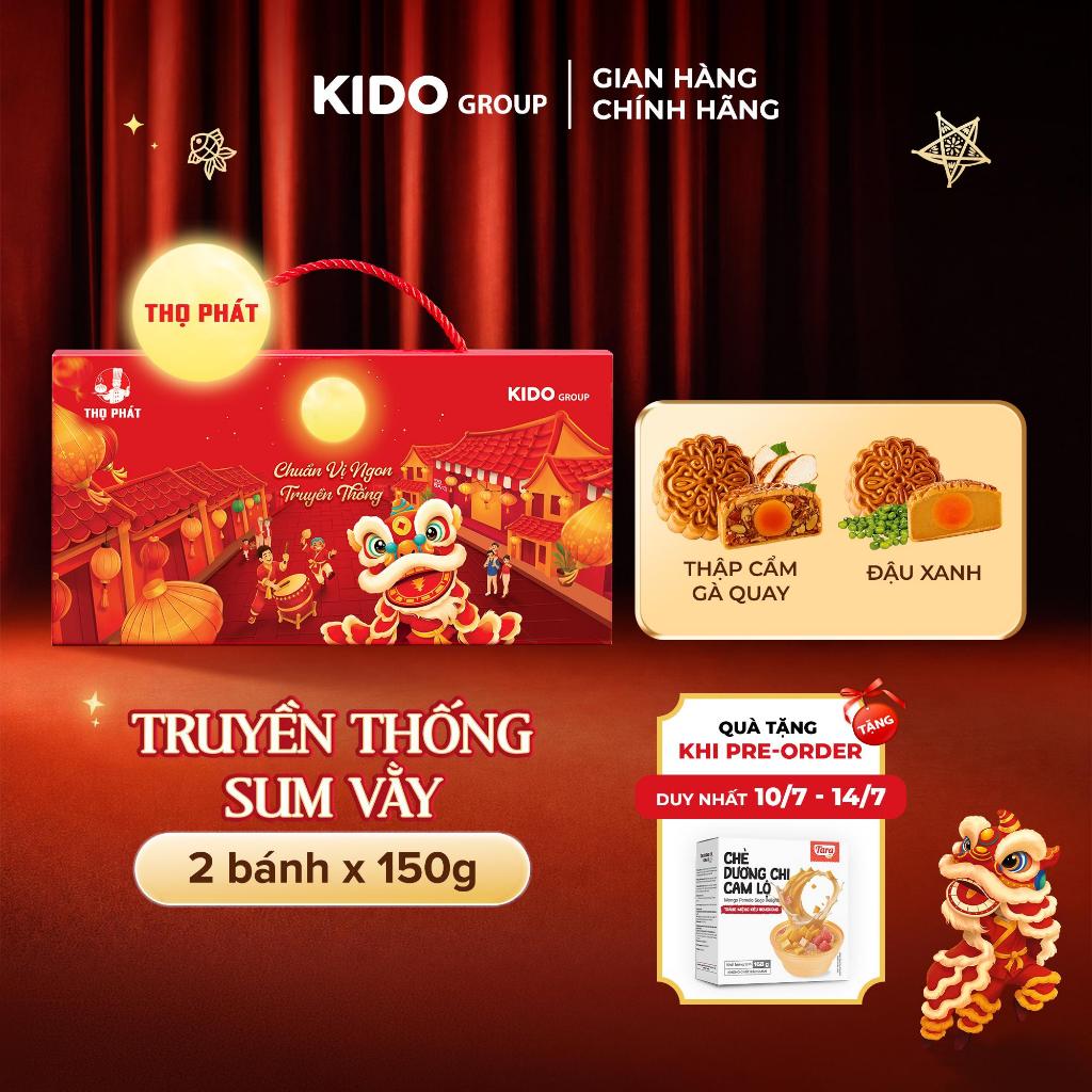 [ĐỘC QUYỀN SHOPEE] Bánh Trung Thu THỌ PHÁT - Combo Truyền Thống Sum Vầy gồm 2 Bánh Trung Thu loại 1 trứng 150g - Kido Gr