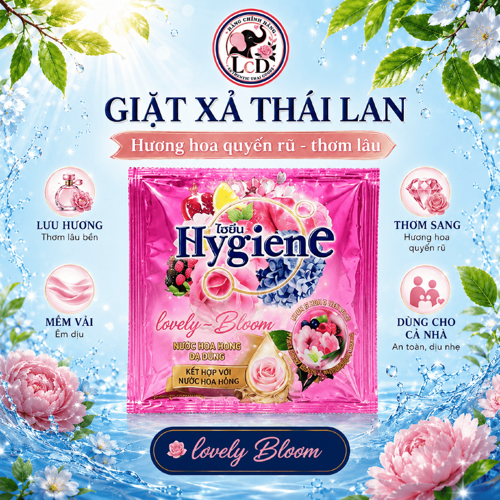 1 GÓI NƯỚC XẢ VẢI GÓI HYGIENE EXPERT CARE 20ML - Giảm nhăn quần áo – Lưu hương thơm mát dài lâu - Tiện ích | LcD STO