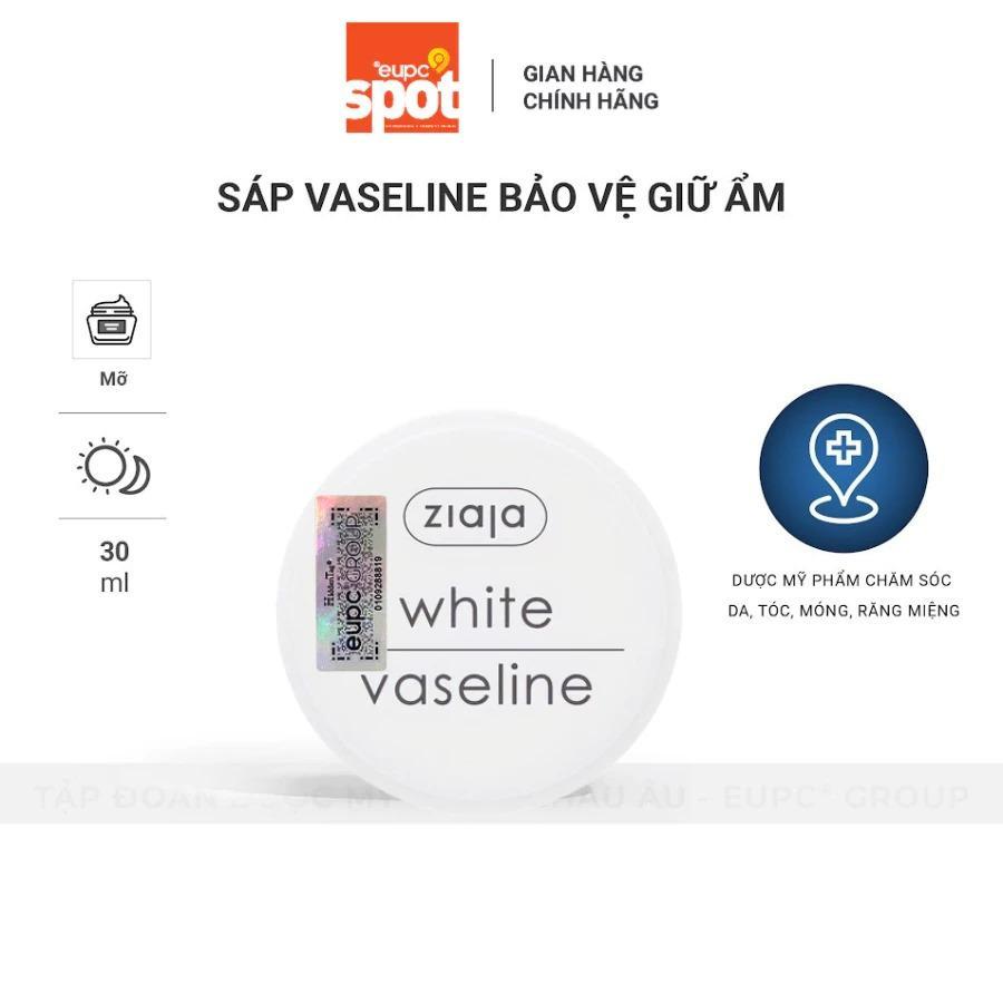 Sáp Vaseline trắng chuẩn dược phẩm bảo vệ giữ ẩm Ziaja 30ml
