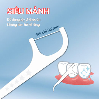 [Combo 4 Hộp] Tăm Chỉ Nha Khoa PERcare Cao Cấp Sợi Mảnh Tiệt Trùng Không chứa Huỳnh Quang 50 chiếc Made in Việt