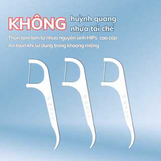 [Combo 4 Hộp] Tăm Chỉ Nha Khoa PERcare Cao Cấp Sợi Mảnh Tiệt Trùng Không chứa Huỳnh Quang 50 chiếc Made in Việt