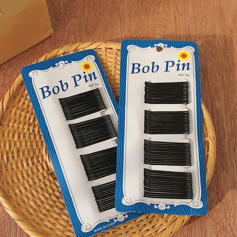 Set Kẹp Tăm Đen Bob Pin Cho Nữ, Kẹp Ghim Tóc Cố Định Tóc Mái Tiện Lợi - Set 60 cái - Set 36 cái