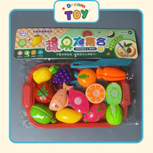 Set Đồ Chơi Cắt Ghép Thức Ăn Cho Bé, Combo Nhà Bếp Mini Dễ Thương - Dream Toy