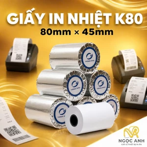 Giấy In Nhiệt In Bill In Hoá Đơn K80*45 – Combo 20/30/50/100 Cuộn – Giá Sỉ - HOẢ TỐC HCM