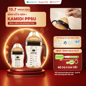Bình Sữa Kamidi Chất Liệu PPSU Bé Tuti Mọi Tư Thế Dung Tích 210ml/300ml
