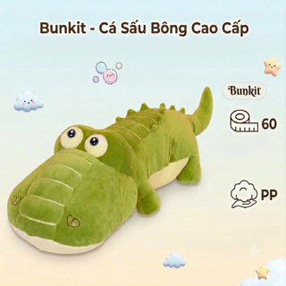 Gấu Bông Bunkit - Gấu Bông Cá Sấu Gai Thú Nhồi Bông Cao Cấp Co Giãn 4 Chiều 60cm