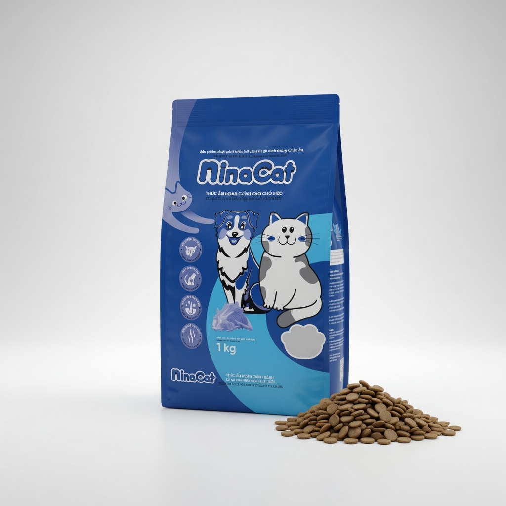 GIÁ HỦY DIỆT-"Hạt dinh dưỡng chất lượng cao cho mèo Nina Cat ( túi xanh)  SHOPEE TRỢ GIÁ