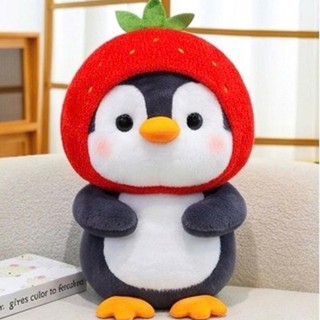 Gấu Bông Bunkit - Gấu Bông Chim Cánh Cụt Ôm Hoa Thú Nhồi Bông Mềm Mại Dễ Thương 30cm