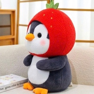 Gấu Bông Bunkit - Gấu Bông Chim Cánh Cụt Ôm Hoa Thú Nhồi Bông Mềm Mại Dễ Thương 30cm