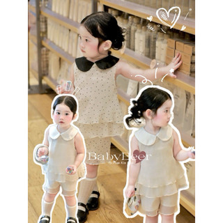{Chính Phẩm loại1} Set Áo + quần cổ sen sát nách cho bé_Chất Voan rất mềm (BabyBeer)