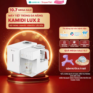 Máy Tiệt Trùng UV Kamidi Lux 2 Đa Năng – Lắc Sữa, Đun & Lấy Nước Tự Động, Nhỏ Gọn Tiện Lợi