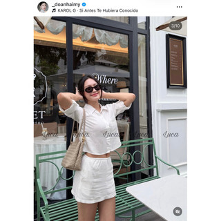 𝙈𝙄𝙍𝙄𝙉 𝙎𝙀𝙏 - Set Linen Áo Sơ Mi và Chân Váy