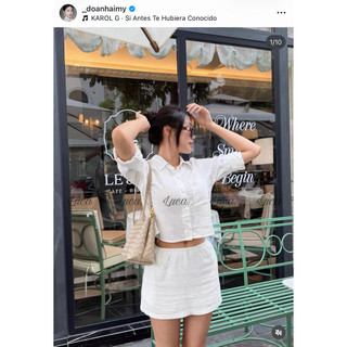 𝙈𝙄𝙍𝙄𝙉 𝙎𝙀𝙏 - Set Linen Áo Sơ Mi và Chân Váy