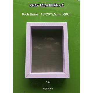 KHAY TÁCH PHÂN BỂ CÁ khung nhựa công nghiệp lưới inox không rỉ 15*15*3,5 cm DRC ( kích thước phủ bì cả khung)